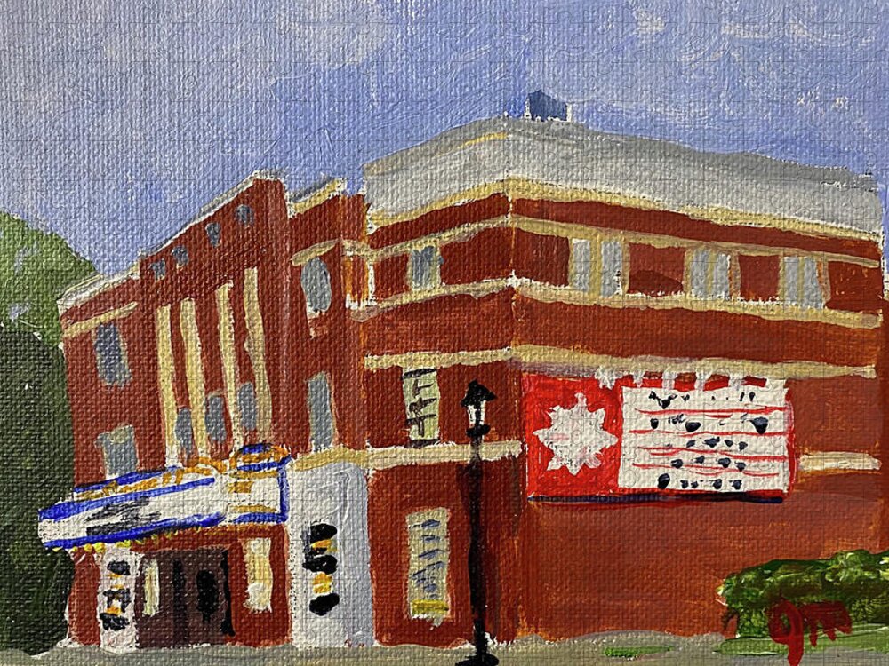  Jigsaw Puzzle featuring the painting State Theater Fairfax by John Macarthur