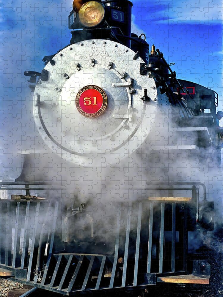 Steam Engines Jigsaw Puzzle featuring the photograph Steam Engine #51 at Yakima Station by Larey McDaniel