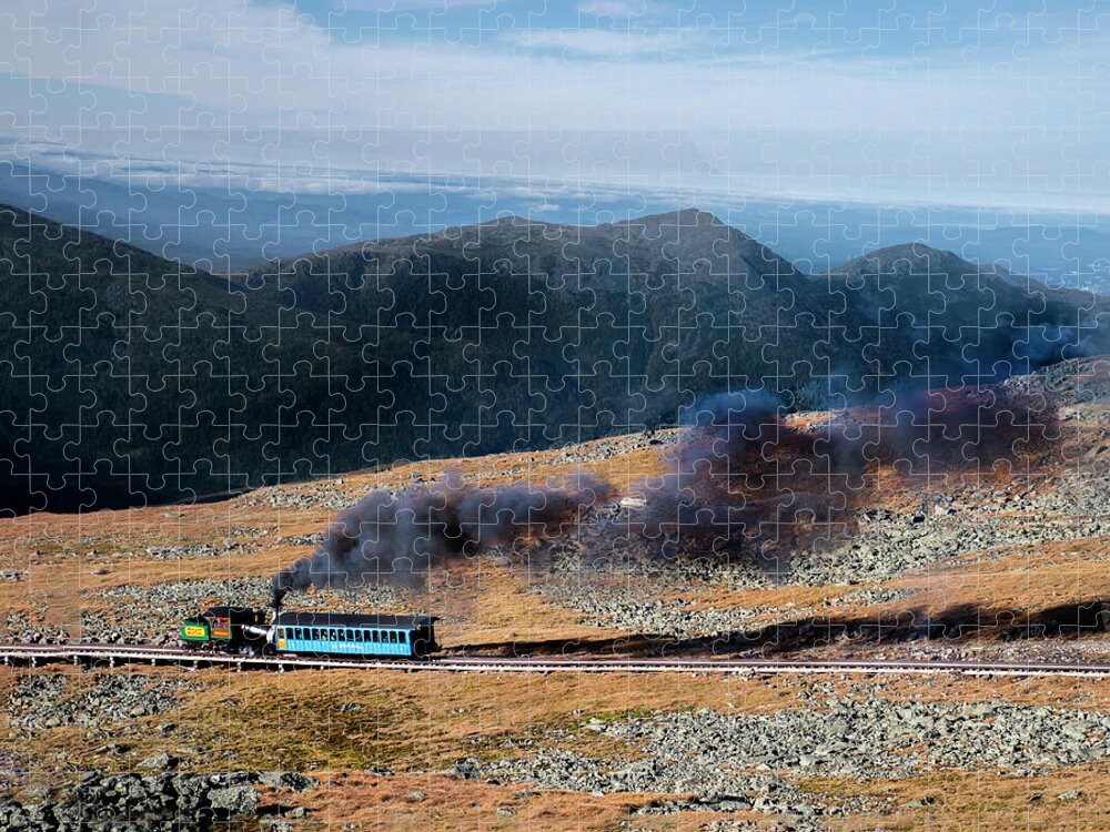 Steam Engine Jigsaw Puzzle featuring the photograph Steam in the Mountains by Regina Muscarella