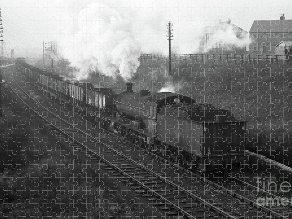 Boldon Jigsaw Puzzle featuring the photograph Steam Train Boldon by Bryan Attewell