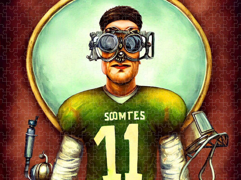 Steampunk Football Player 20221009s Jigsaw Puzzle