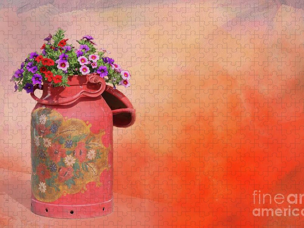 Still Life Jigsaw Puzzle featuring the photograph Still Life Floral by Eva Lechner