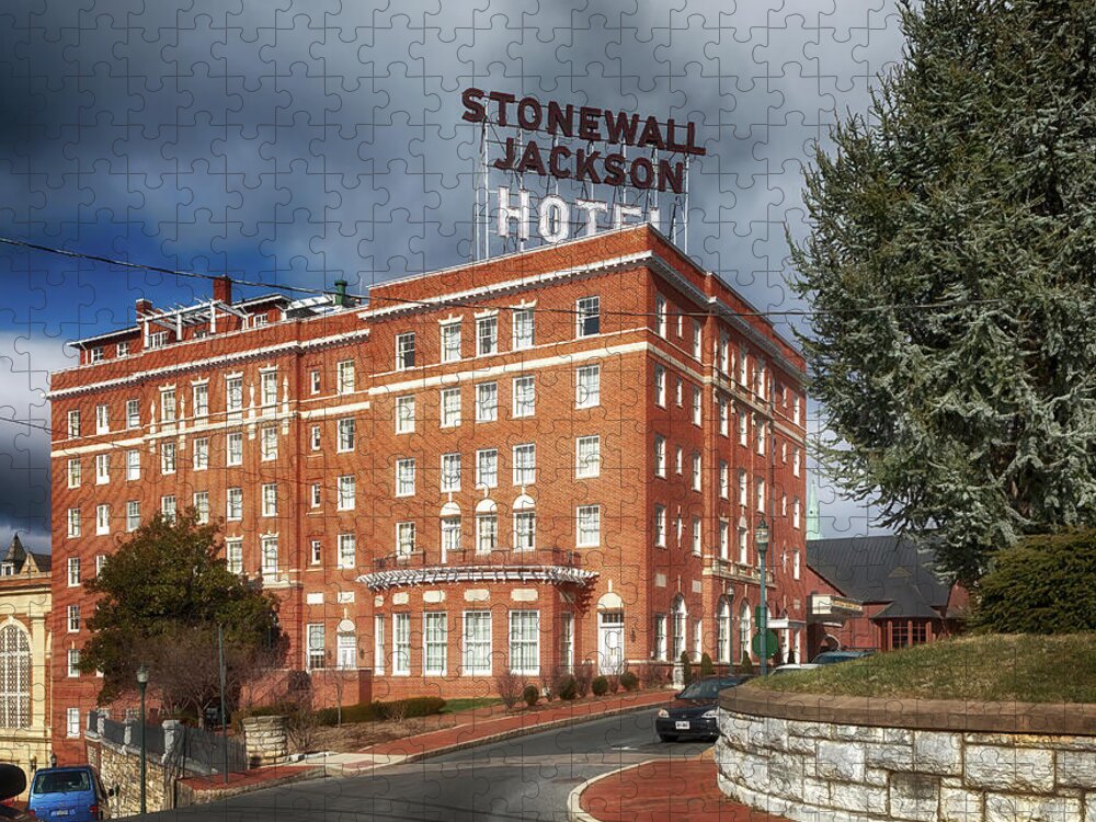 Staunton Jigsaw Puzzle featuring the photograph Stonewall Jackson Hotel - Staunton Virginia by Susan Rissi Tregoning