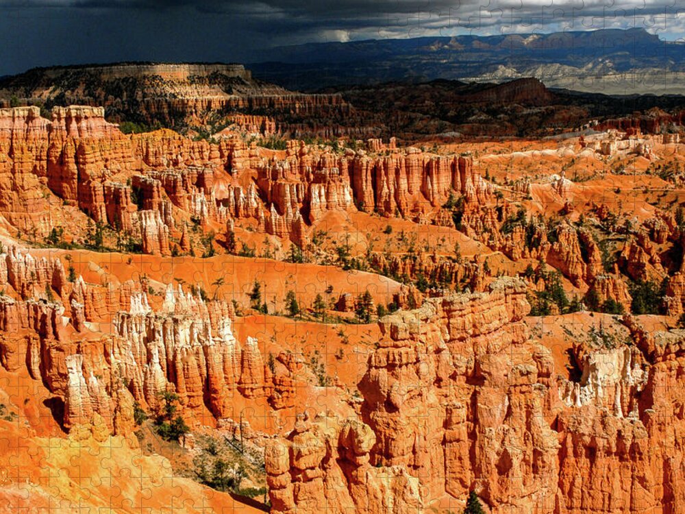 Bryce Jigsaw Puzzle featuring the photograph Distant Thunder - Bryce Canyon National Park. Utah by Earth And Spirit
