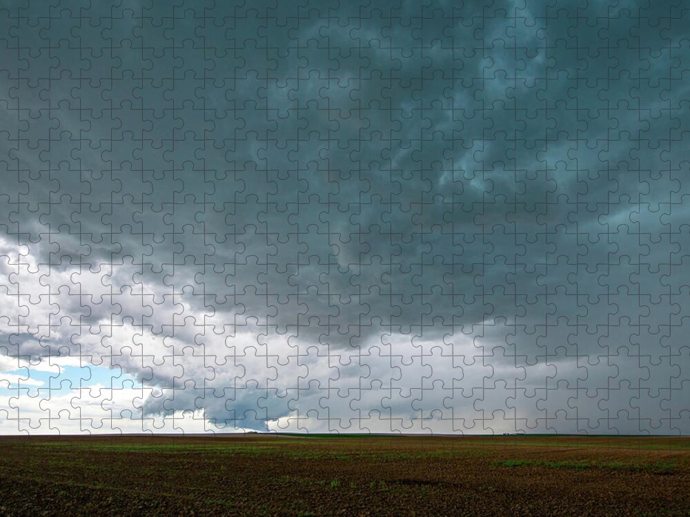 Storm Jigsaw Puzzle featuring the photograph Storm over the Plains by Wesley Aston