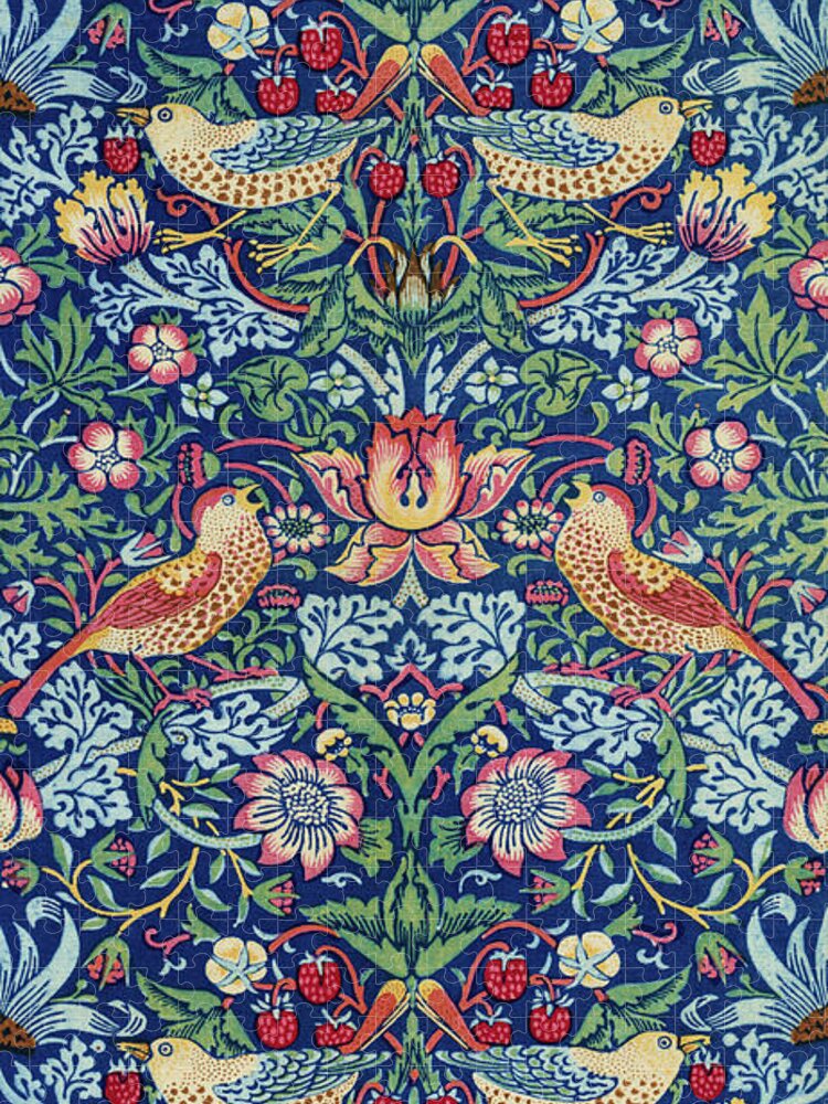 Strawberry Thief, Wallpaper, 1883 Puzzle for Sale by William Morris