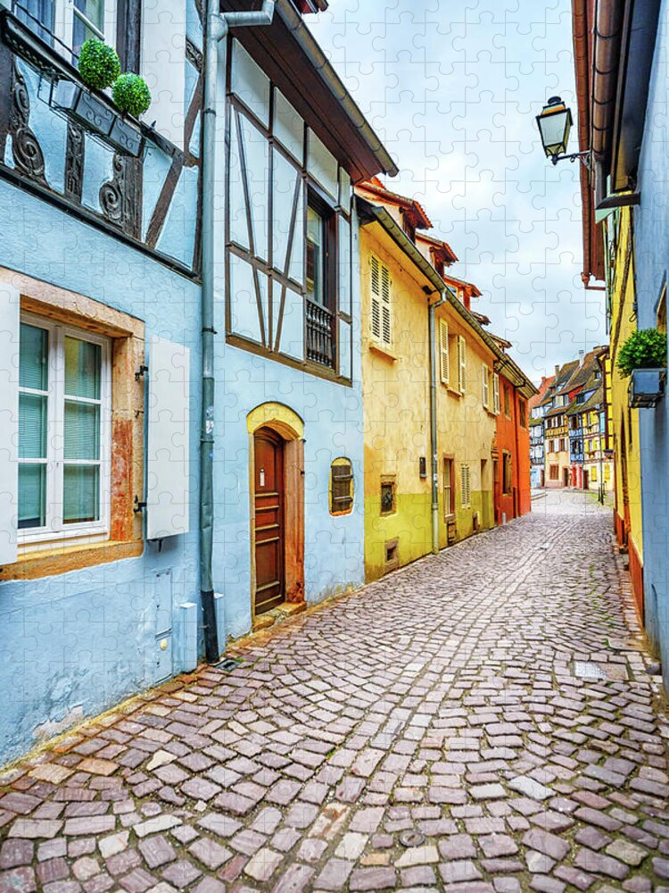 Alsace Jigsaw Puzzle featuring the photograph Street of Alsace, Colmar by Stefano Orazzini