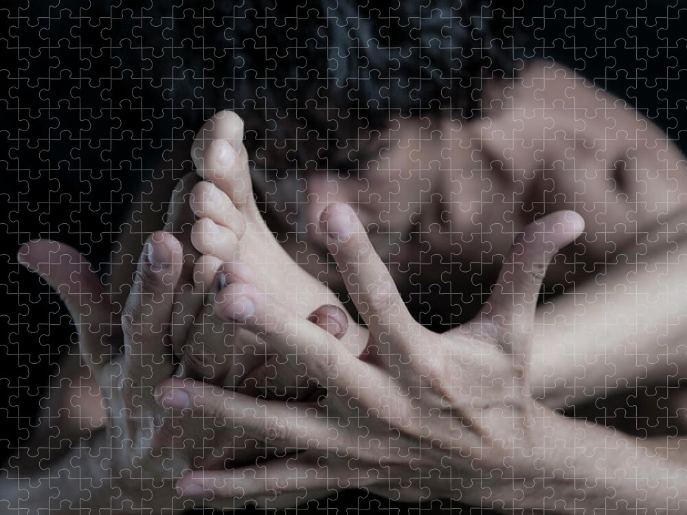 Yoga Jigsaw Puzzle featuring the photograph Strength of Hands by Marian Tagliarino