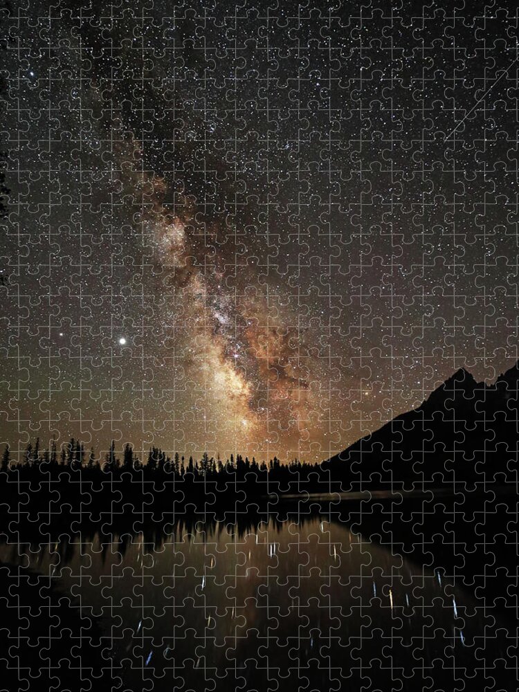 Lake Jigsaw Puzzle featuring the photograph String Lake and Meteor by Jean Clark