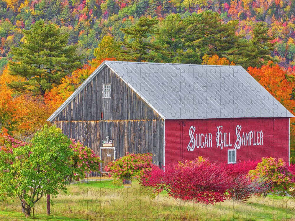 Sugar Hill Sampler Jigsaw Puzzle featuring the photograph Sugar Hill Sampler New Hampshire White Mountains by Juergen Roth