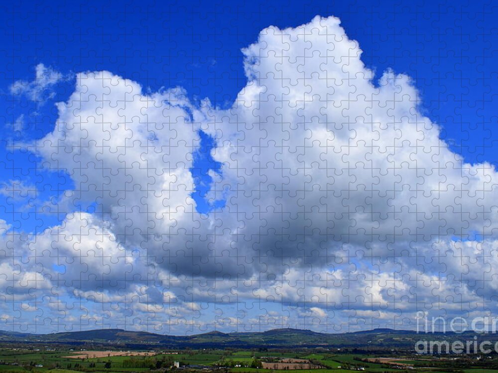 Clouds Jigsaw Puzzle featuring the photograph Summer clouds over the Suir Valley by Joe Cashin