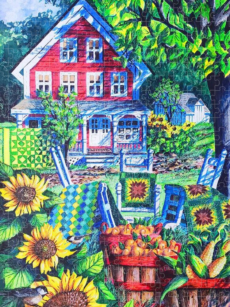 Summer Jigsaw Puzzle featuring the painting Summer Joy by Diane Phalen