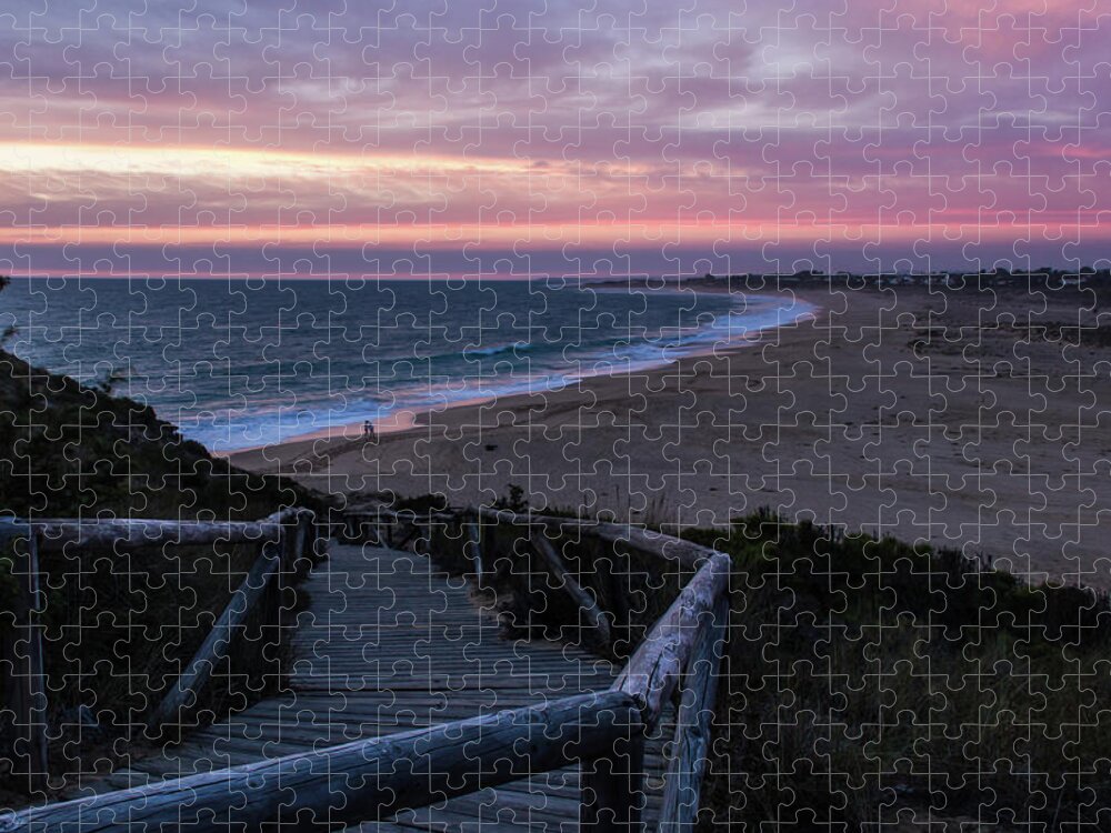 Zahora Jigsaw Puzzle featuring the photograph Sun Down by Josu Ozkaritz