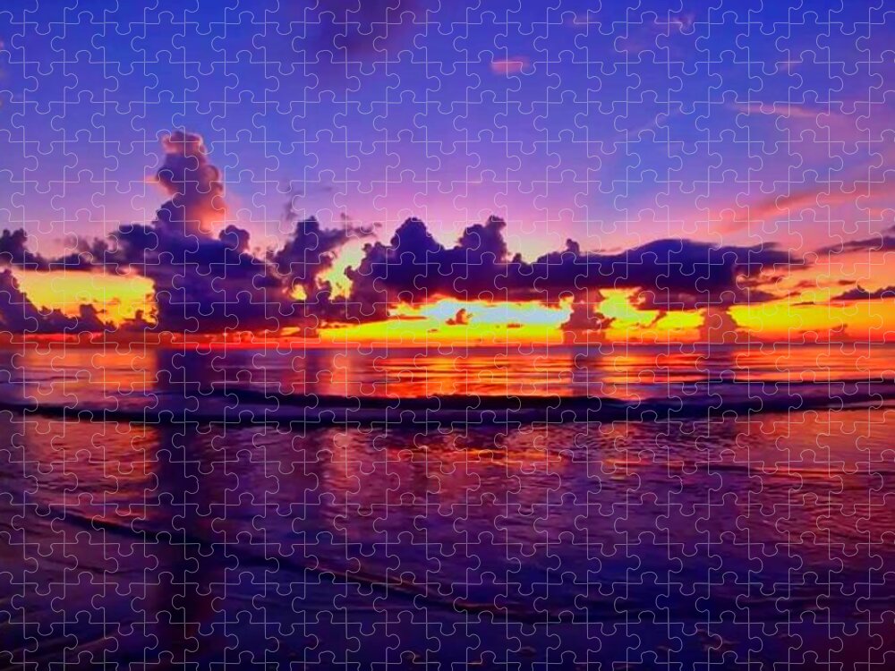 Sunrise Jigsaw Puzzle featuring the photograph Sunrise Beach 5 by Rip Read