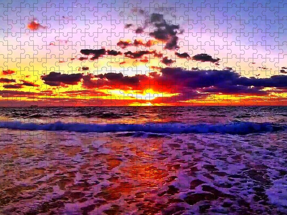 Sunrise Jigsaw Puzzle featuring the photograph Sunrise Beach 959 by Rip Read