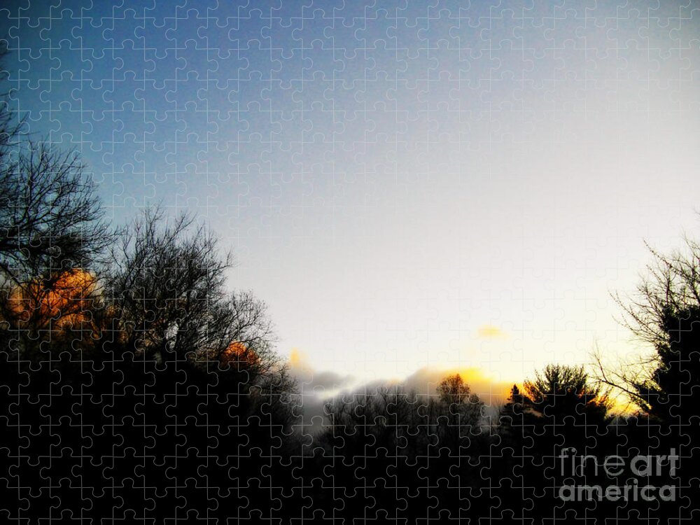 Landscape Jigsaw Puzzle featuring the photograph Sunrise Cloud Reflection - Orton Effect by Frank J Casella