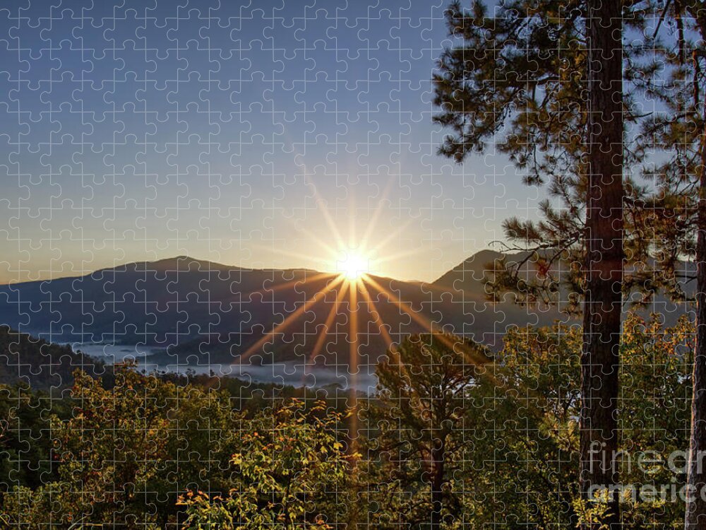 Sunrise Jigsaw Puzzle featuring the photograph Sunrise In The Smokies 2 by Phil Perkins