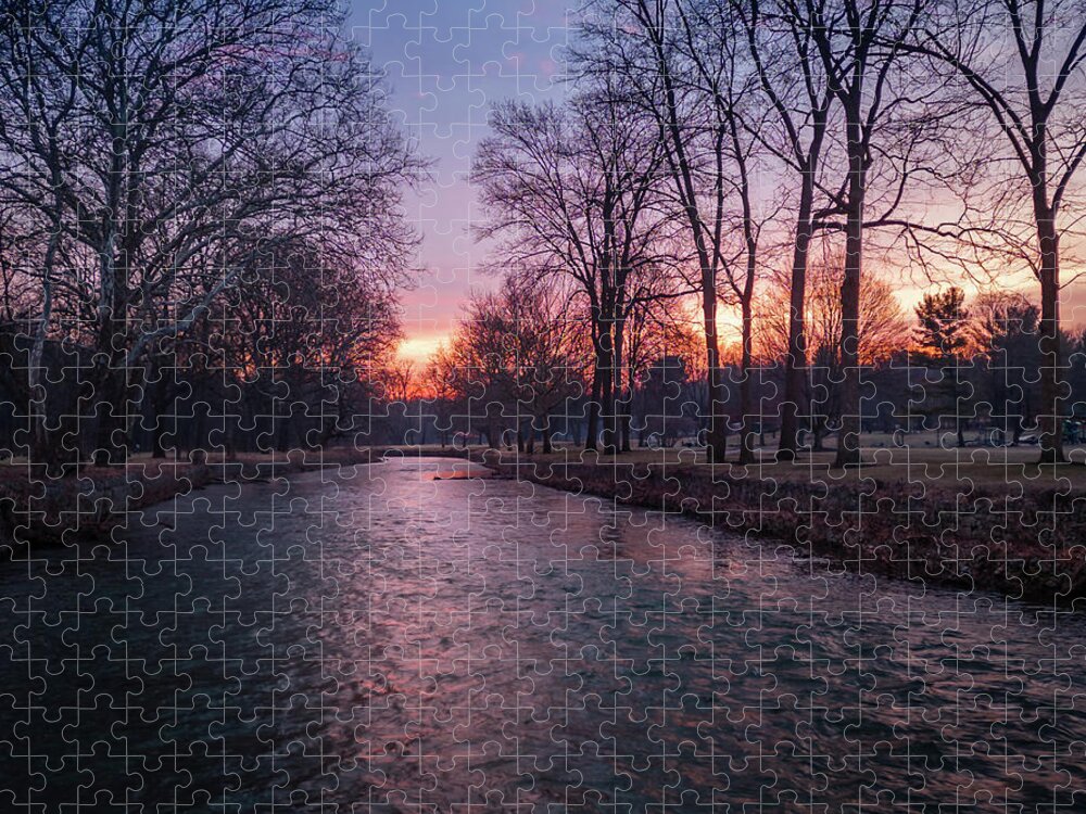Allentown Jigsaw Puzzle featuring the photograph Sunrise on Jordan Creek by Jason Fink