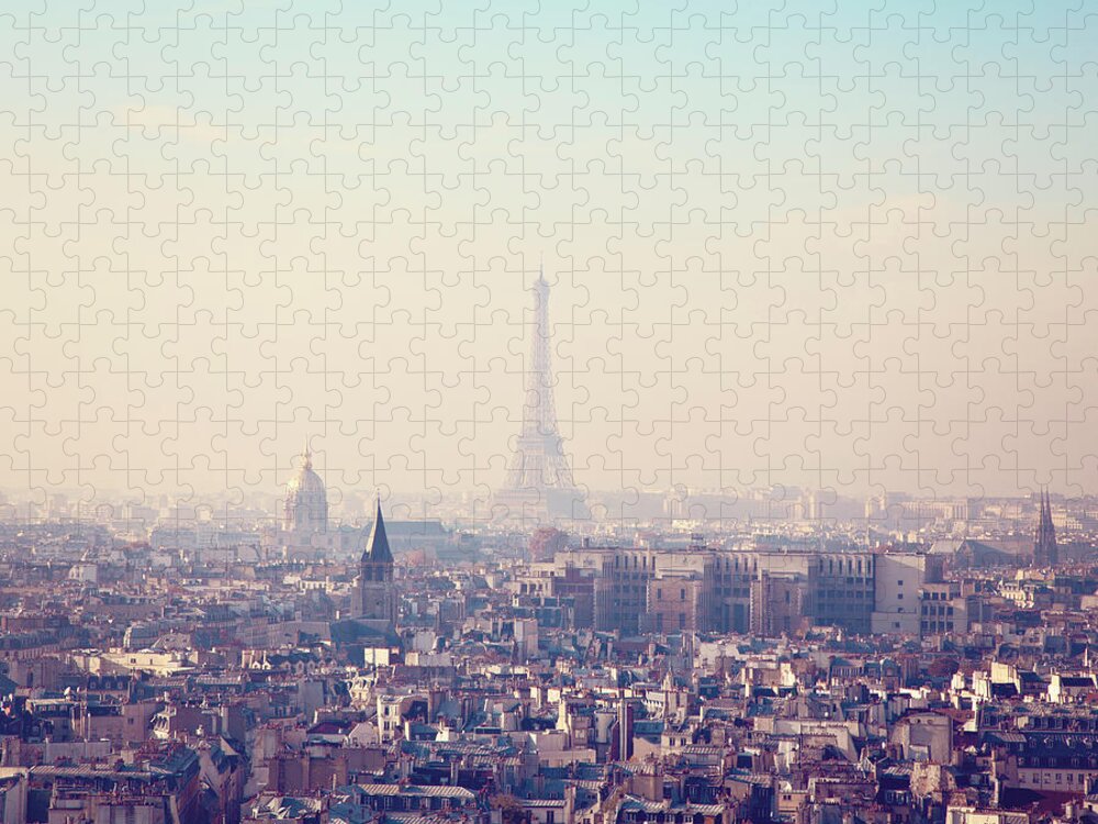 Paris Jigsaw Puzzle featuring the photograph Sunrise Over Paris by Melanie Alexandra Price