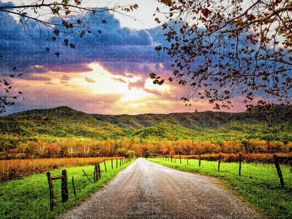 Cades Jigsaw Puzzle featuring the photograph Sunrise over Sparks Lane by Debra and Dave Vanderlaan