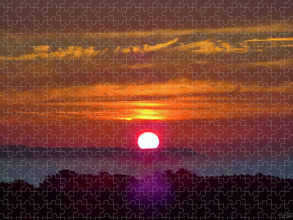 Sunrise Jigsaw Puzzle featuring the photograph Sunrise over Worth Matravers by Alan Ackroyd