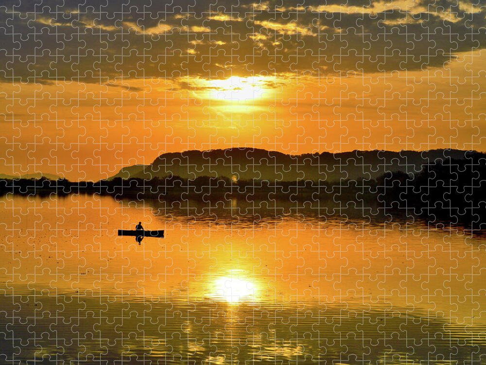 Sunrise Jigsaw Puzzle featuring the photograph Sunrise Reflection by Susie Loechler