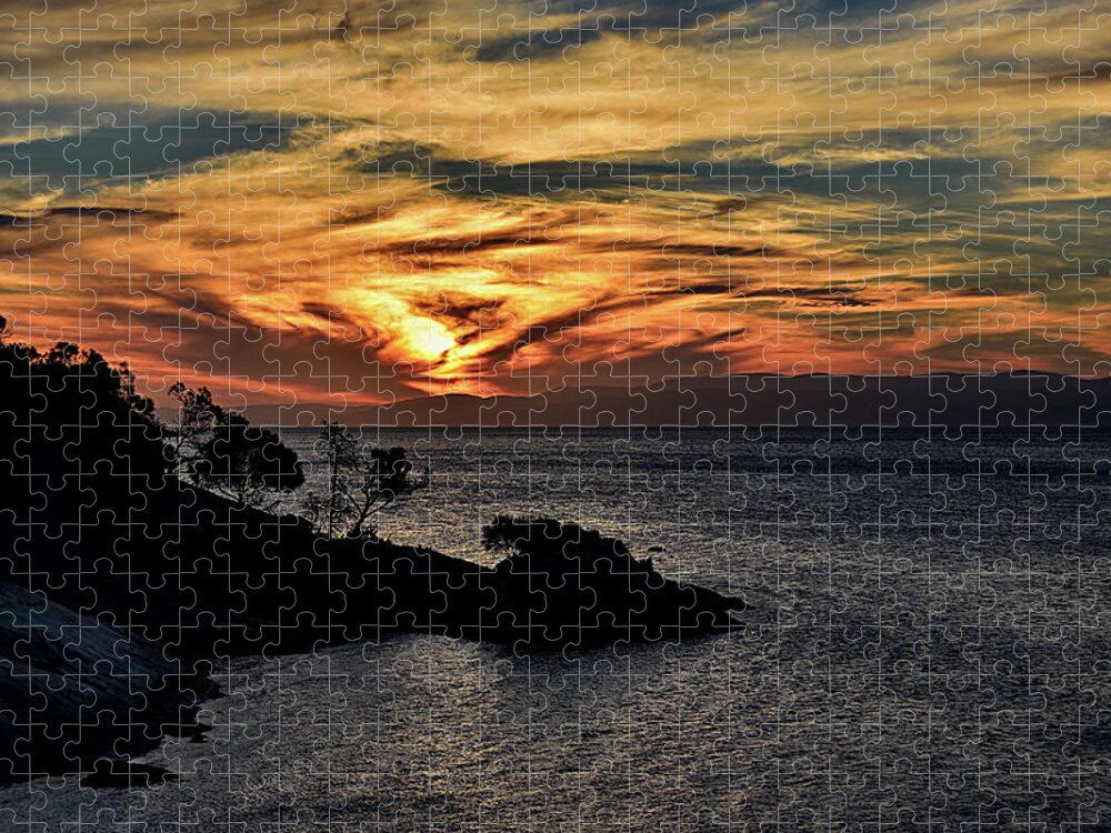 Honeymoon Bay Jigsaw Puzzle featuring the photograph Sunset at Honeymoon Bay by Andrei SKY