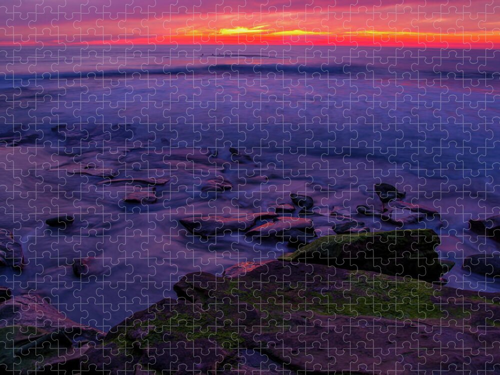 Amazing Jigsaw Puzzle featuring the photograph Sunset Cliffs Natural Park Sunset San Diego Twilight by Scott McGuire