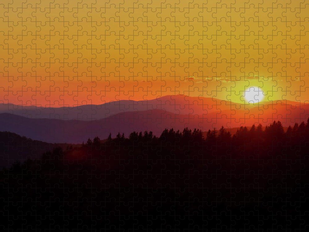 Mountain Jigsaw Puzzle featuring the photograph Sunset for the Win by Go and Flow Photos