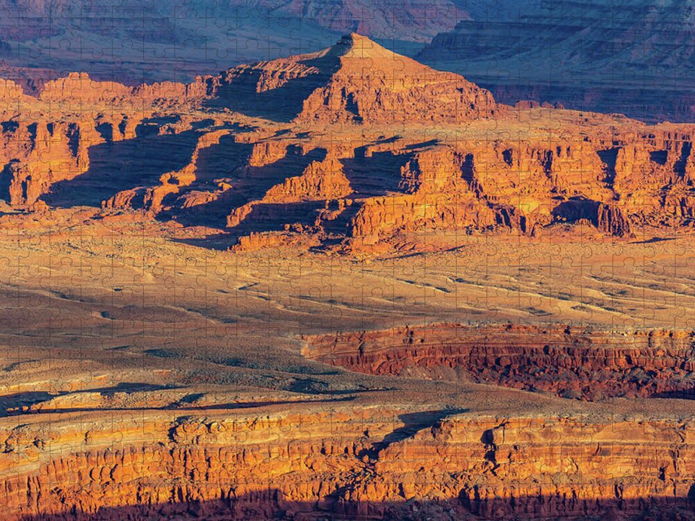 Landscape Jigsaw Puzzle featuring the photograph Sunset Light and Shadows at Dead Horse Point by Marc Crumpler