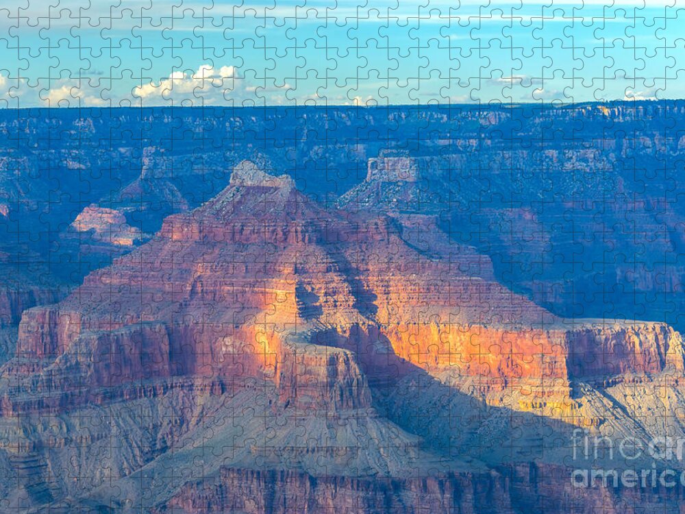 Sunset Of The Grand Canyon Jigsaw Puzzle featuring the digital art Sunset of the Grand Canyon by Tammy Keyes
