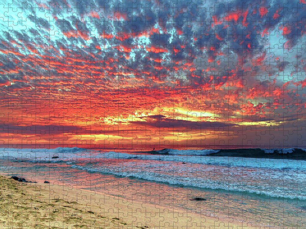 North Shore Sunset Jigsaw Puzzle featuring the photograph Sunset on the North Shore by Aloha Art