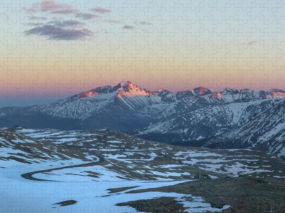 Trail Ridge Road Jigsaw Puzzle featuring the photograph Sunset on Trail Ridge Road by Aaron Spong