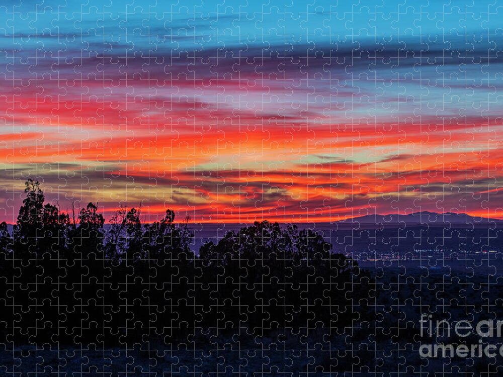 Landscape Jigsaw Puzzle featuring the photograph Sunset Over Bernalillo by Seth Betterly