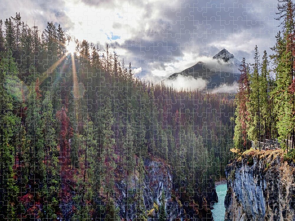 Jasper Jigsaw Puzzle featuring the photograph Sunwapta river jasper by Carl Marceau