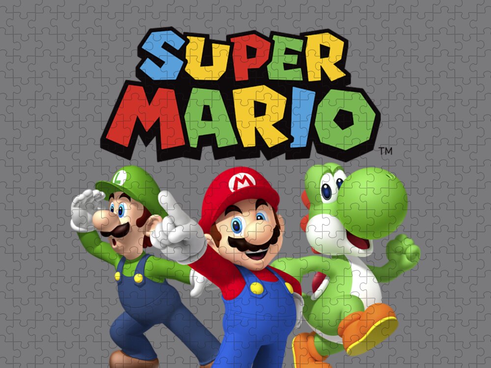 Super Mario Luigi Mario And Yoshi Group Shot Graphic Jigsaw Puzzle by  Tomasw Liv - Pixels