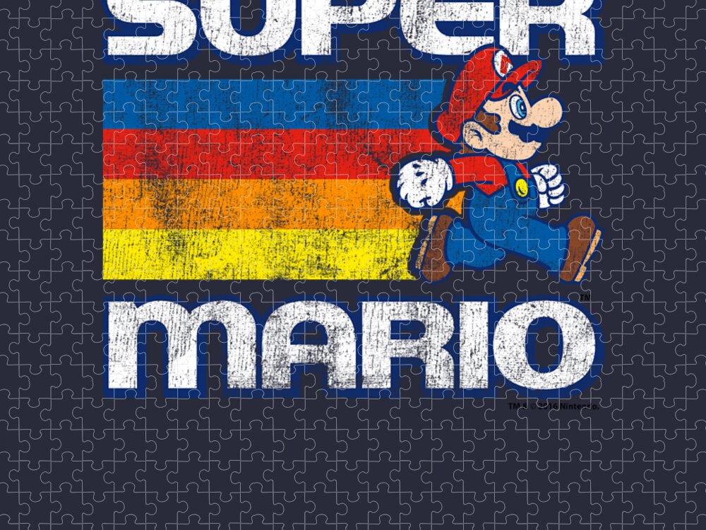 Super Mario Vintage Rainbow Run Portrait Jigsaw Puzzle by Sunnin Fionn -  Pixels