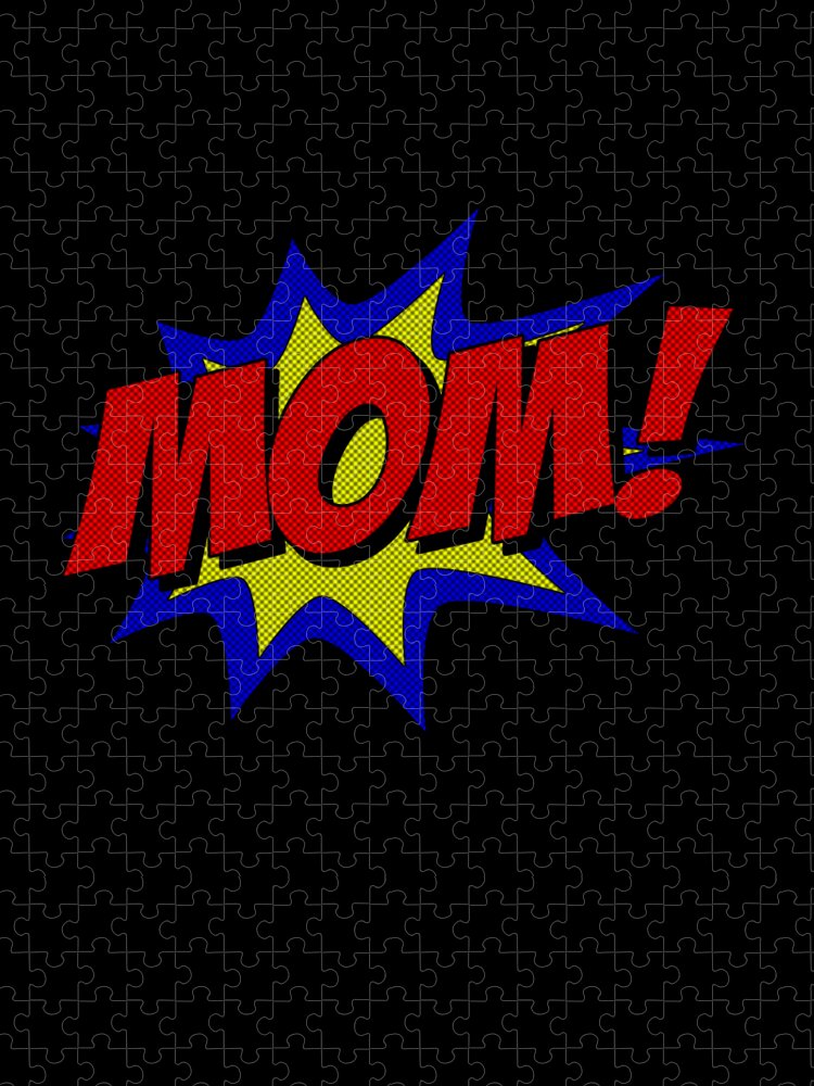Gifts For Mom Jigsaw Puzzle featuring the digital art Superhero Mom by Flippin Sweet Gear