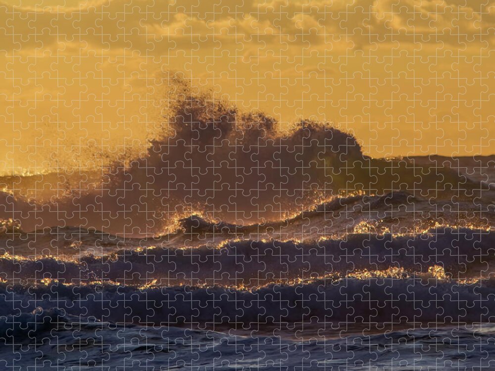 Wave Jigsaw Puzzle featuring the photograph Surging comber by Jeff Swan