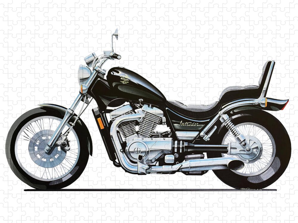 Marco Polo Uhyggelig fure Suzuki Intruder 1986 Concept Sketch- Final Jigsaw Puzzle by Donald Presnell  - Pixels