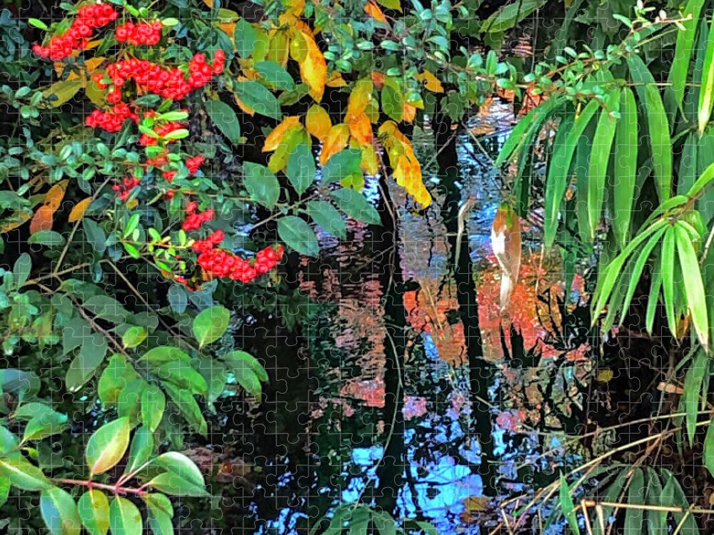Flora Jigsaw Puzzle featuring the photograph Swamp Bouquet by Edward Shmunes