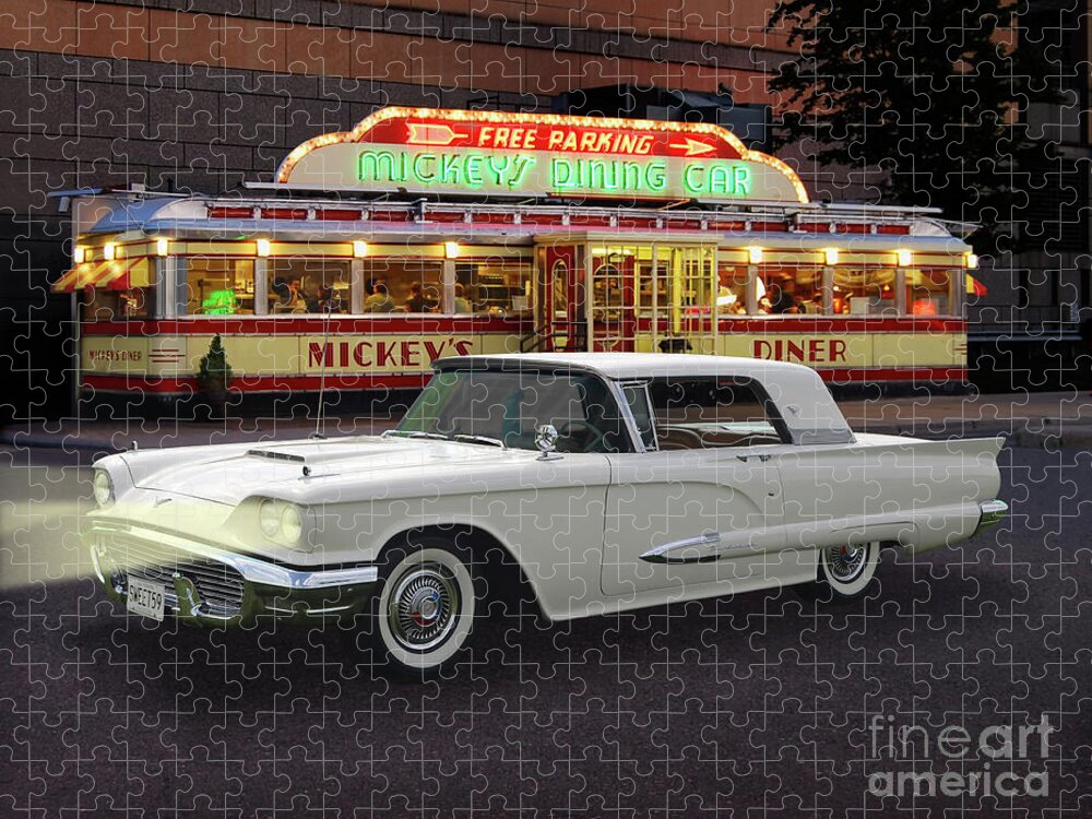Sweet 59 Jigsaw Puzzle featuring the photograph Sweet 59 At Mickey's Diner by Ron Long
