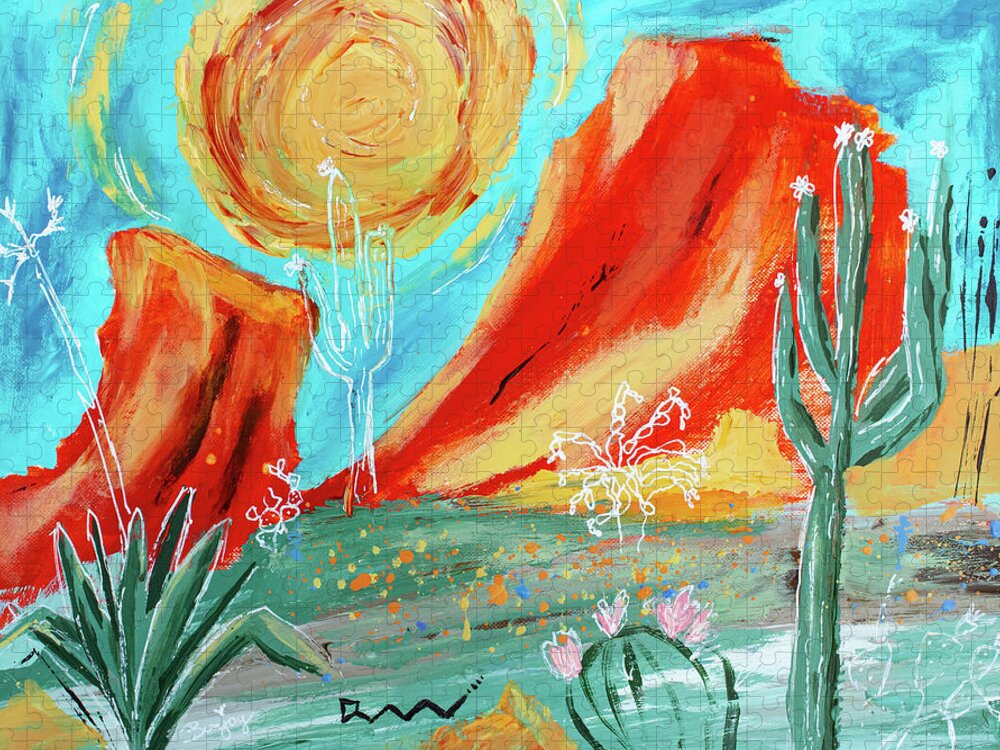 Arizona Jigsaw Puzzle featuring the painting Sweet Arizona by Bonny Puckett