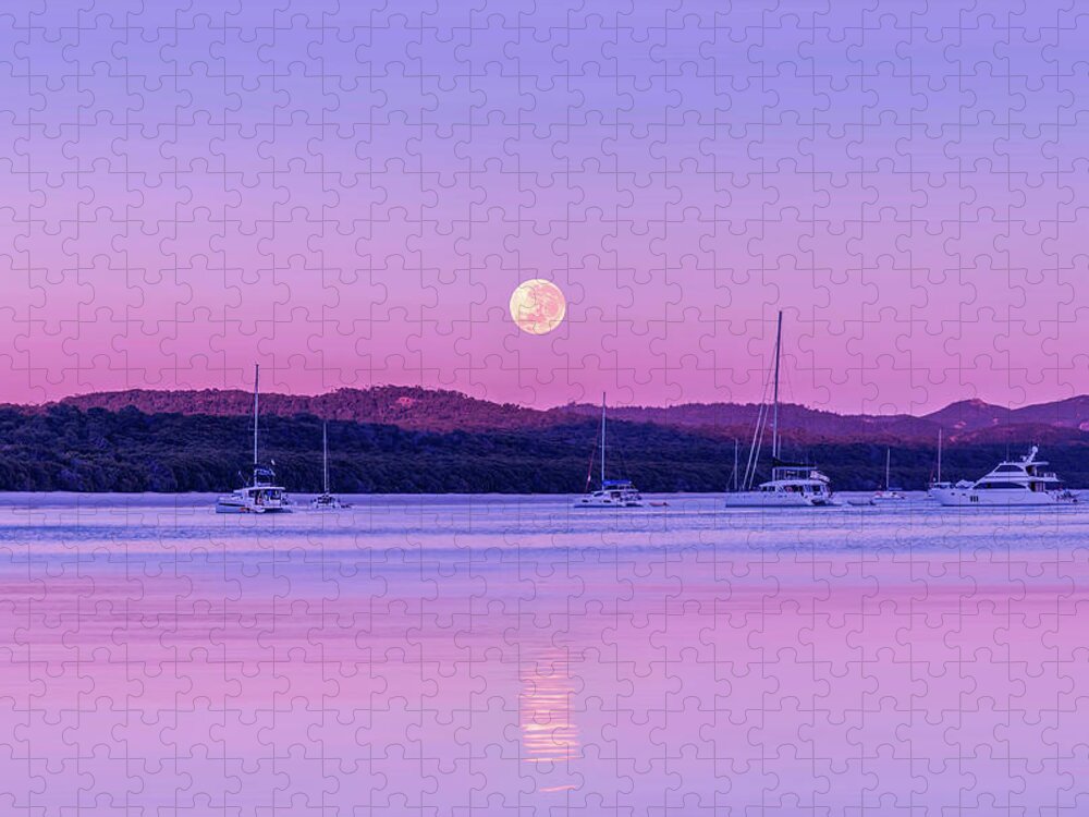 Airlie Beach Jigsaw Puzzle featuring the photograph Sweet Sorrento Moon by Az Jackson