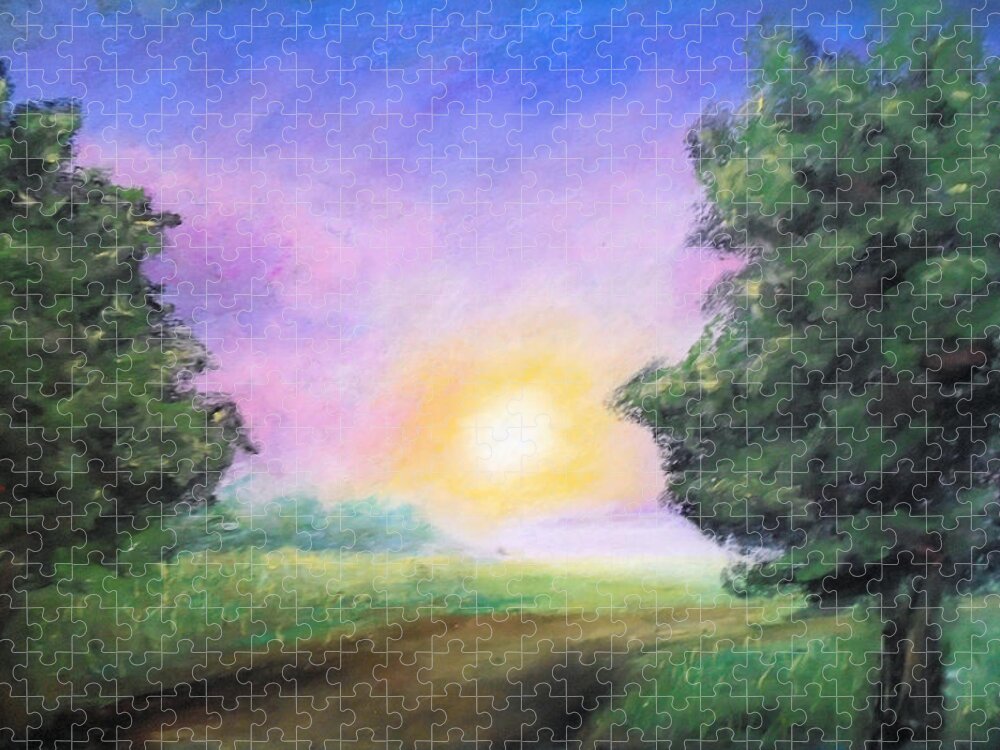 Summer Jigsaw Puzzle featuring the painting Sweet Summer Haze by Jen Shearer