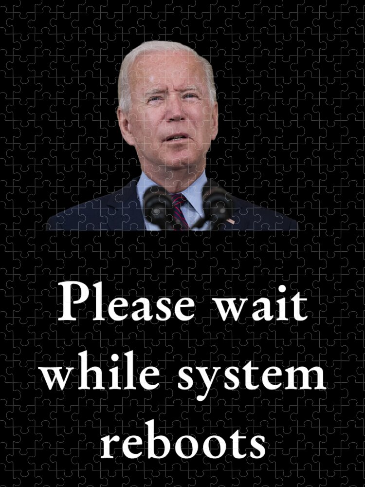 Biden Jigsaw Puzzle featuring the digital art System Reboots by James Smullins
