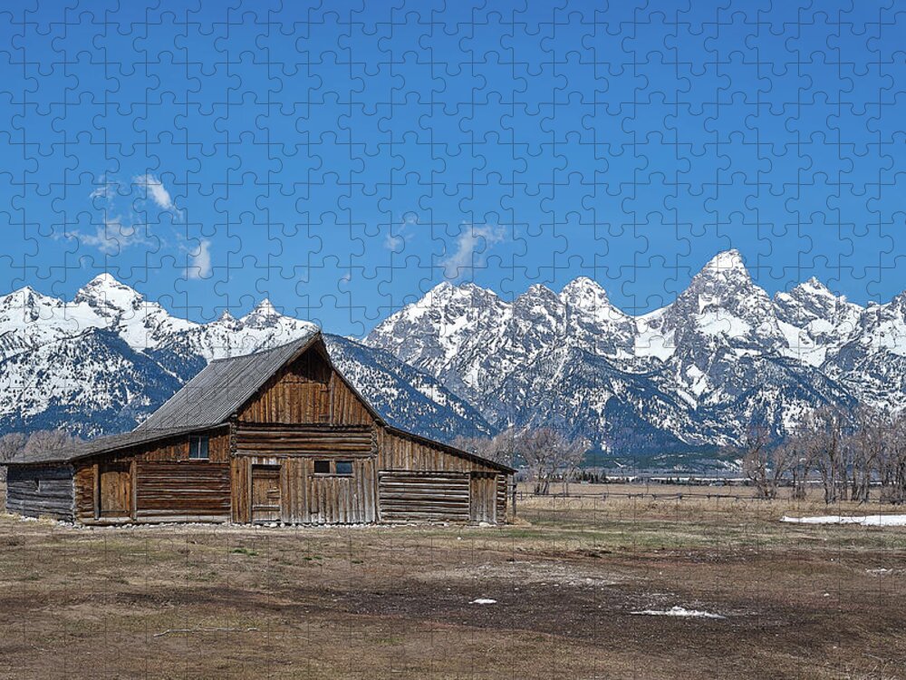 Wyoming Jigsaw Puzzle featuring the photograph T.A. Moulton Barn Clear by Jermaine Beckley