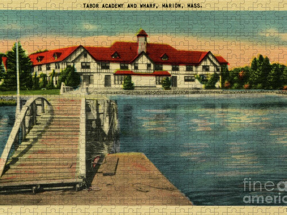 Tabor Jigsaw Puzzle featuring the photograph Tabor Academy and Wharf Marion MA by Aapshop