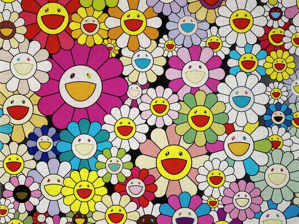 Takashi Murakami Flowers Happy Smile Flower posters Jigsaw Puzzle by Happy  Smile Flower - Pixels