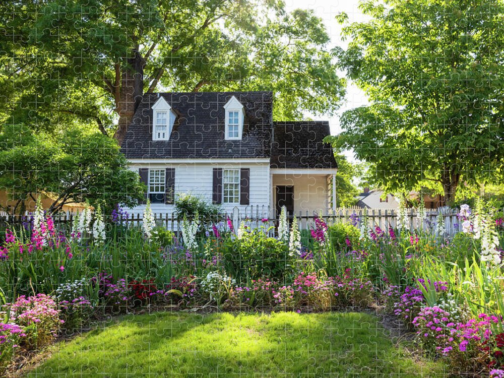Colonial Williamsburg Jigsaw Puzzle featuring the photograph Taliaferro-Cole Garden in May by Rachel Morrison